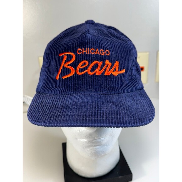 Vintage 90s Chicago Bears Sports Specialties The Cord Corduroy Hat Cap - Picture 1 of 9